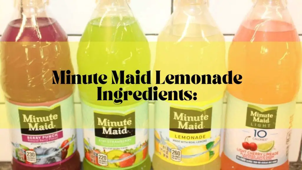 Minute Maid Lemonade Ingredients: