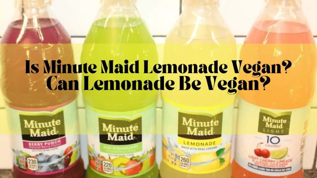 Is Minute Maid Lemonade Vegan