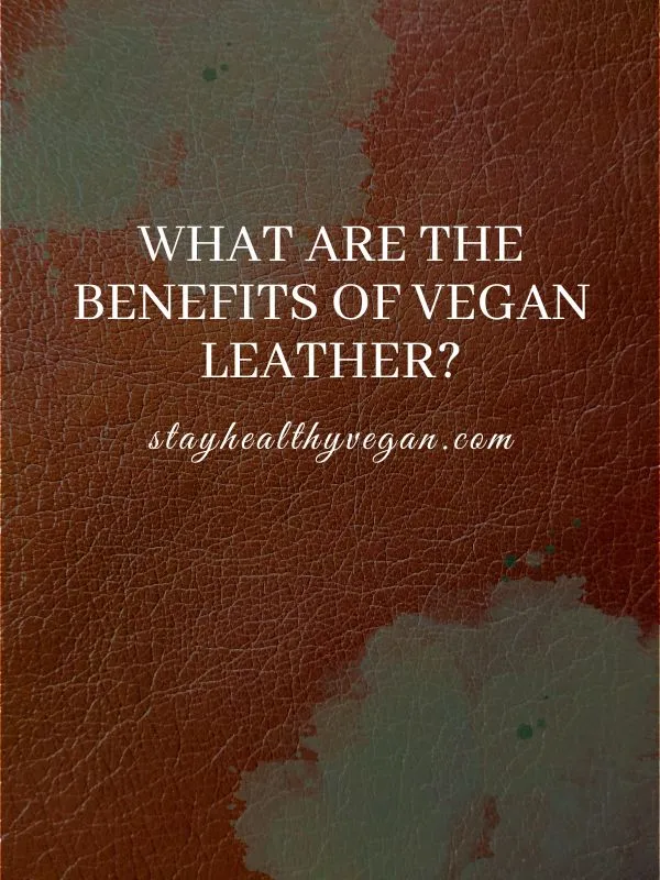 What are the Benefits of Vegan Leather