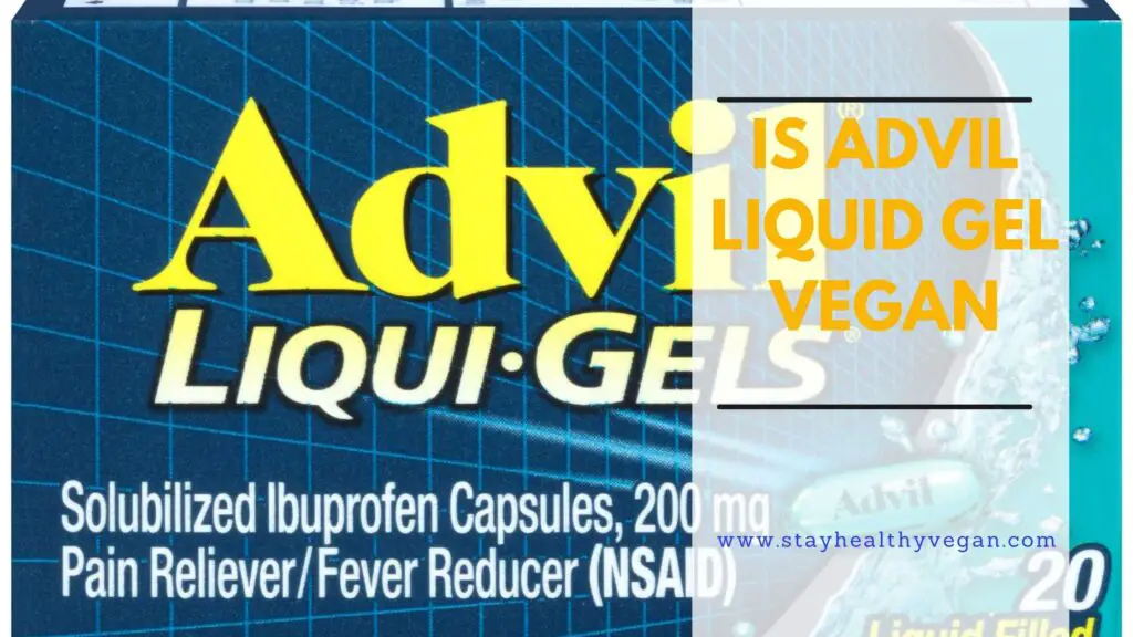 Is Advil liquid gel vegan?