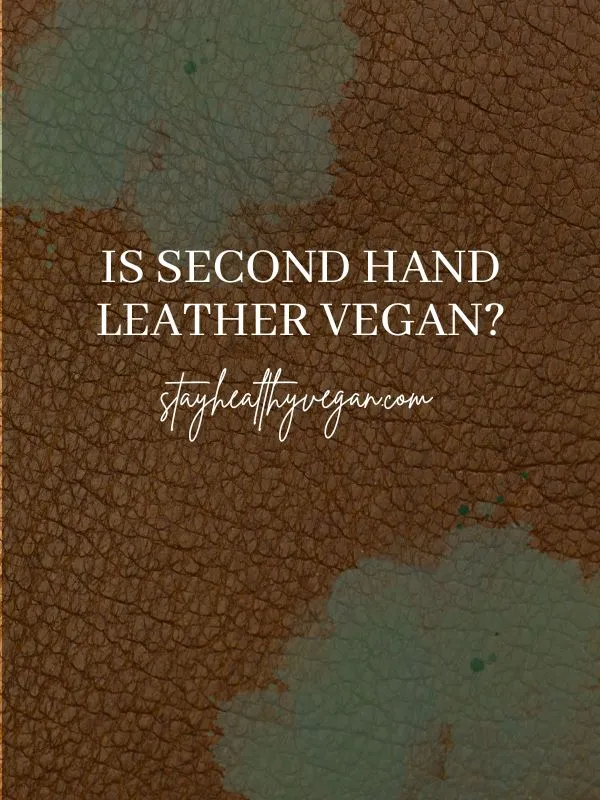 Is Second Hand Leather Vegan