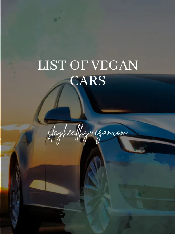 List of Vegan Cars